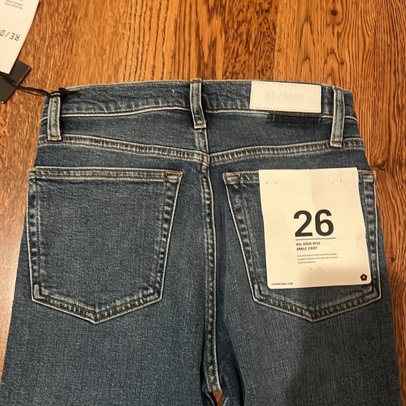 Re/Done Women’s Mid 90’s High Rise Ankle Crop Jeans Size 26 - Picture 5 of 10
